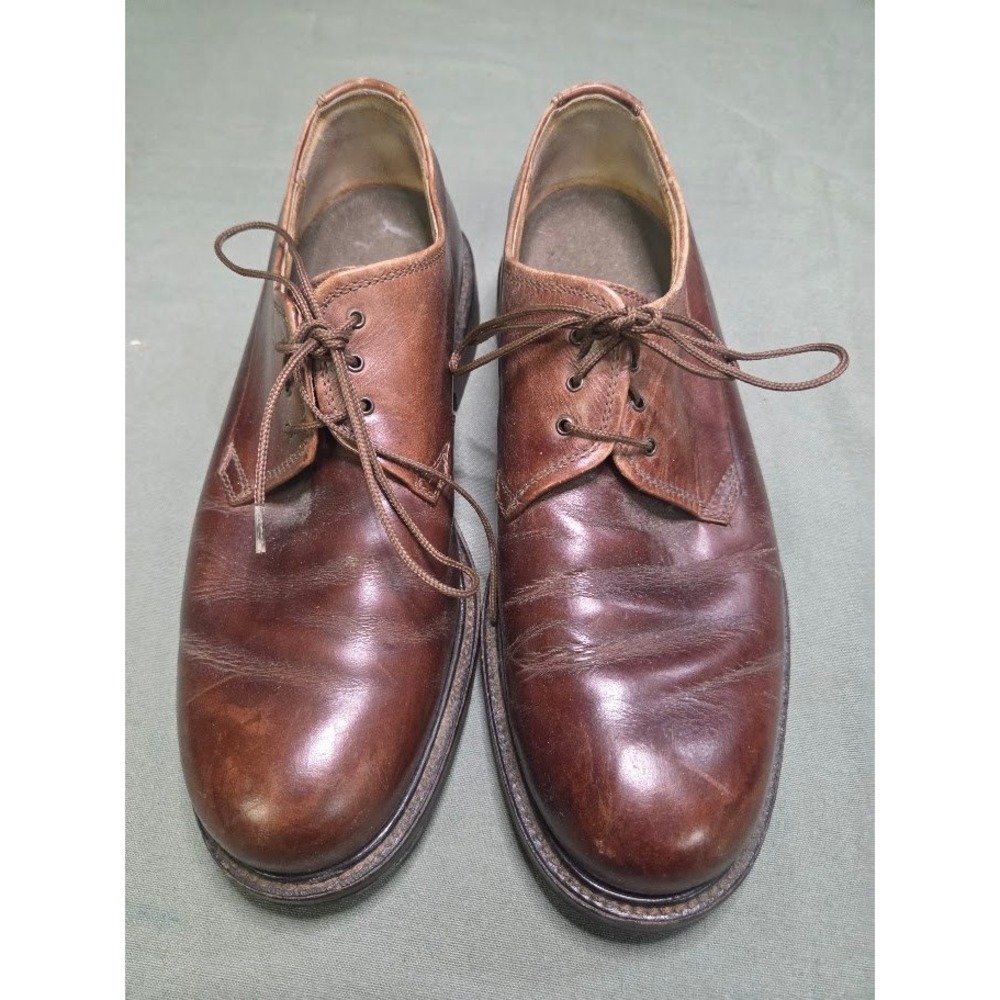 Mens Brown Leather Derby Shoes Made in Italy 20-3440 Size 9.5 M